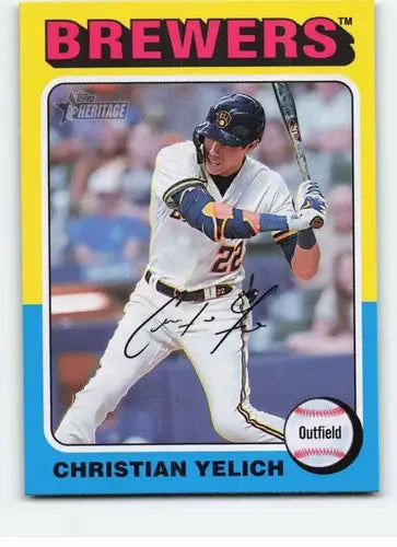 2024 Topps Heritage #369 Christian Yelich NM-MT Brewers ID:70440 - Baseball Card Single