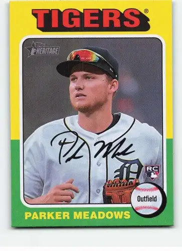 2024 Topps Heritage #370 Parker Meadows NM-MT RC Rookie Tigers ID:70201 - Baseball Card Single