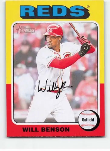 2024 Topps Heritage #375 Will Benson NM-MT Reds ID:70442 - Baseball Card Single