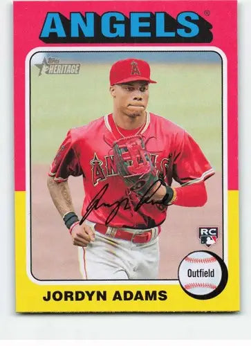 2024 Topps Heritage Jordyn Adams rookie Angels baseball card NM-MT RC ID 70202