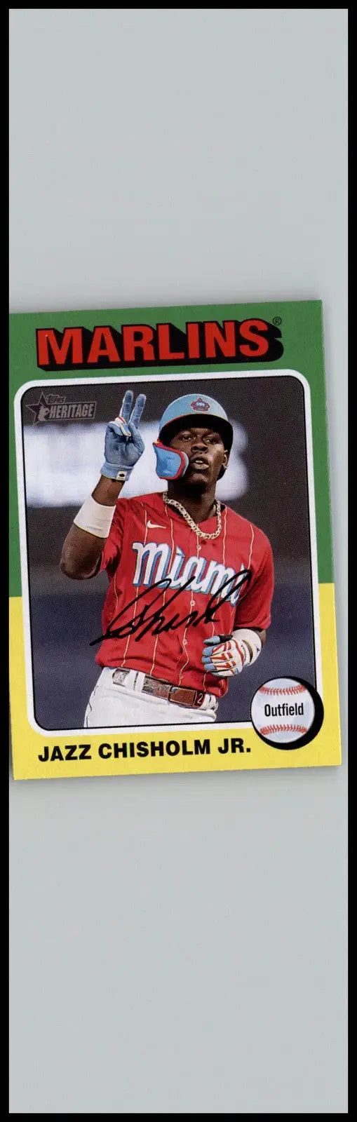 2024 Topps Heritage #409 Jazz Chisholm Jr. Miami Marlins - Baseball Card Single