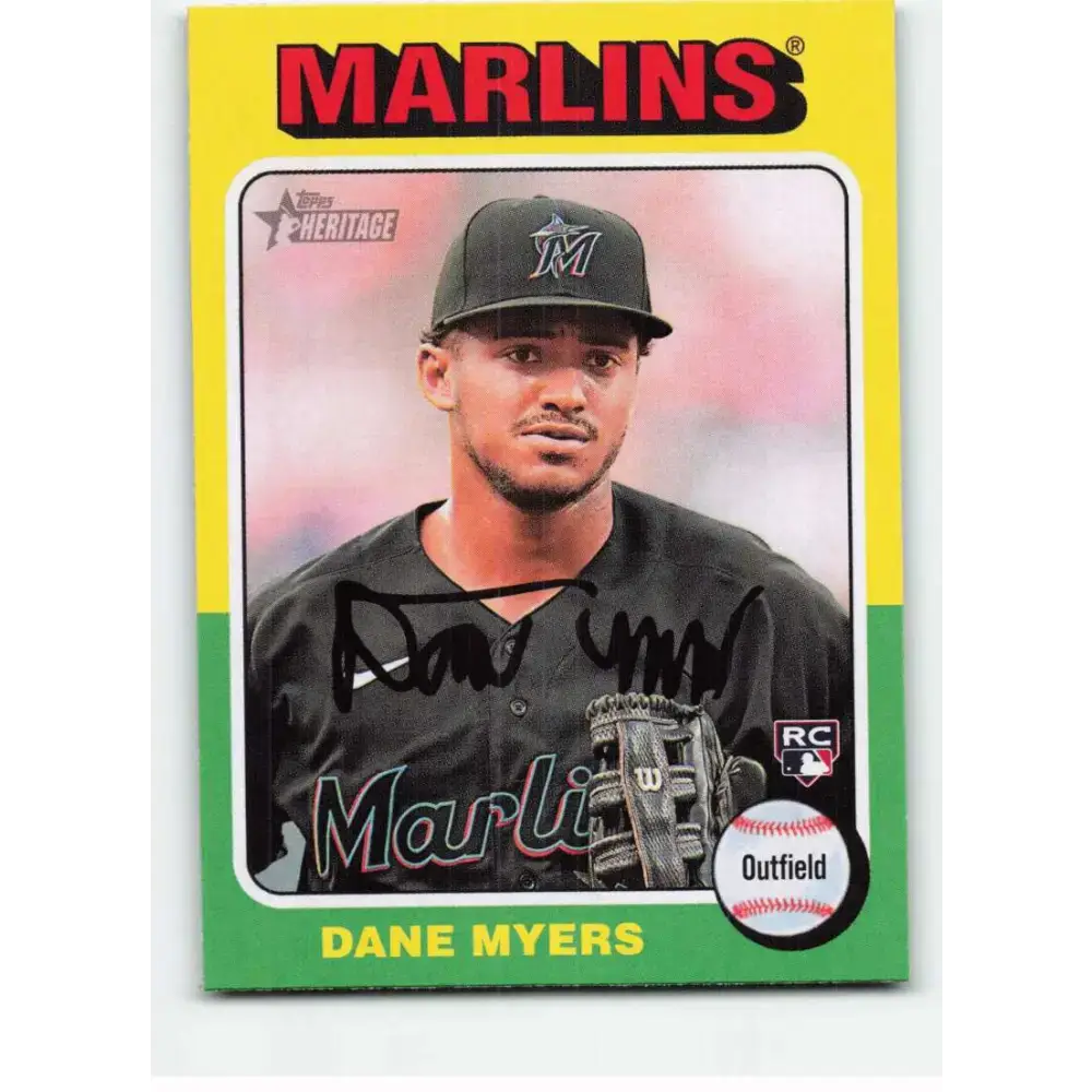 2024 Topps Heritage #412 Dane Myers NM-MT RC Rookie Miami Marlins Baseball Card - Baseball Card Single