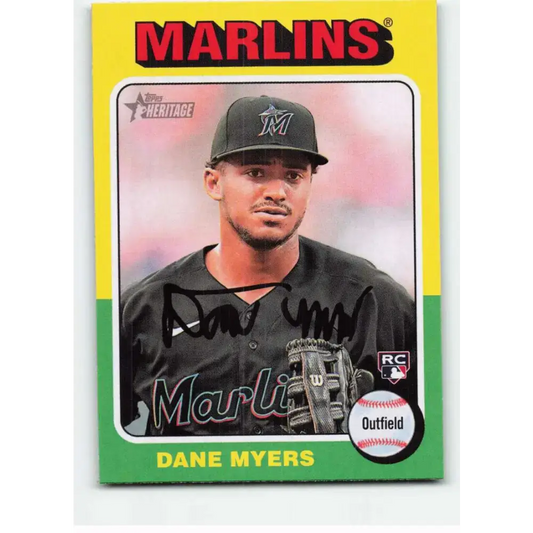 2024 Topps Heritage #412 Dane Myers NM-MT RC Rookie Miami Marlins Baseball Card - Baseball Card Single