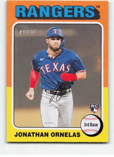 2024 Topps Heritage #421 Jonathan Ornelas NM-MT RC Rookie Rangers ID:70451 - Baseball Card Single