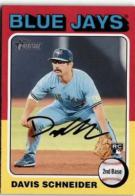 2024 Topps Heritage #425 Davis Schneider - Baseball Card Single