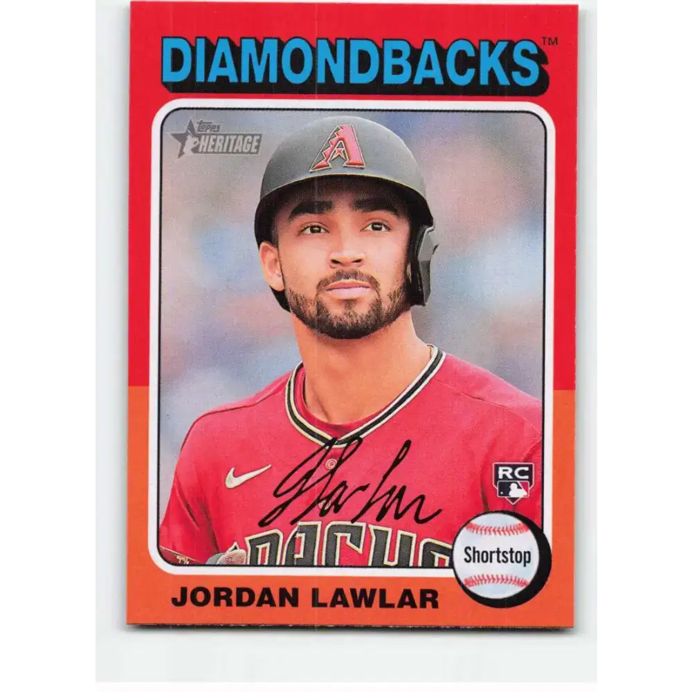 2024 Topps Heritage #429 Jordan Lawlar NM-MT RC Rookie Arizona Diamondbacks Baseball Card - Baseball Card Single