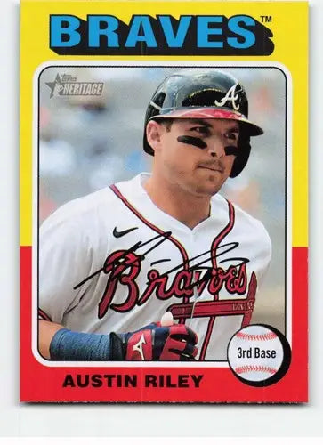 2024 Topps Heritage #431 Austin Riley NM-MT Braves ID:70452 - Baseball Card Single