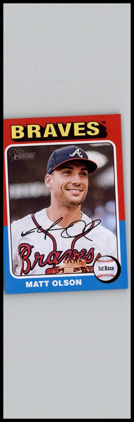 2024 Topps Heritage #440 Matt Olson Atlanta Braves - Baseball Card Single