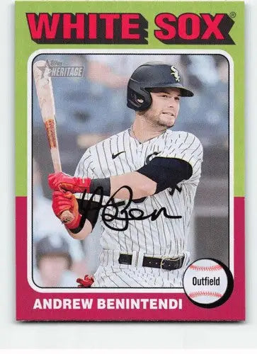2024 Topps Heritage Andrew Benintendi White Sox baseball card NM-MT ID 70458