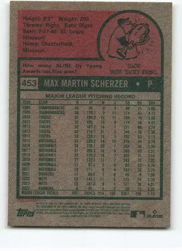 2024 Topps Heritage #453 Max Scherzer NM-MT Rangers ID:70461 - Baseball Card Single