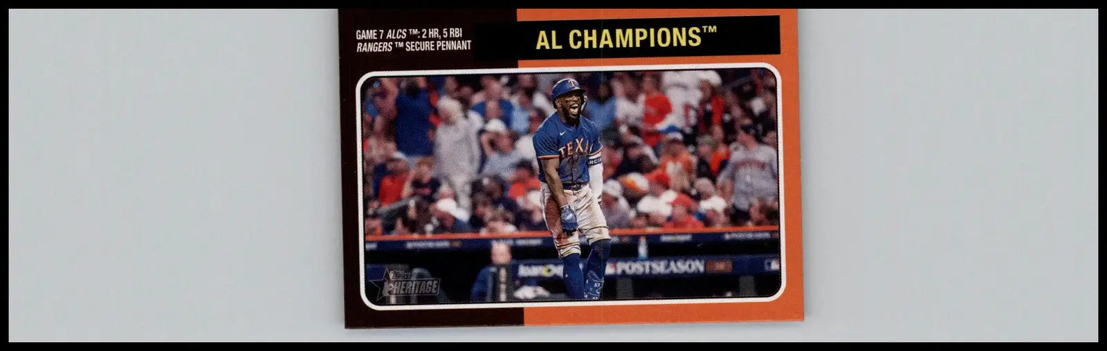 2024 Topps Heritage #460 AL Champions Texas Rangers - Baseball Card Single