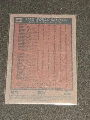 2024 Topps Heritage #461 World Series 2023: Game - Baseball Card Single