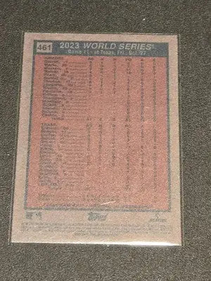 2024 Topps Heritage #461 World Series 2023: Game - Baseball Card Single