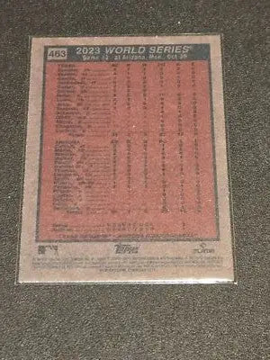 2024 Topps Heritage #463 World Series 2023: Game - Baseball Card Single