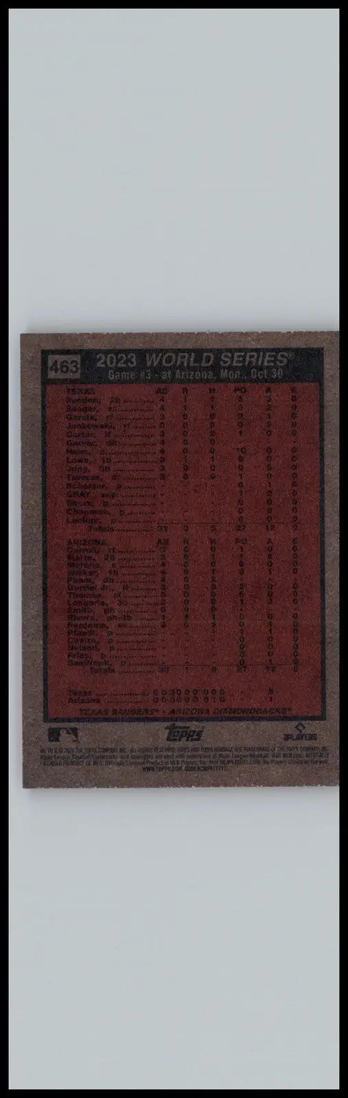 2024 Topps Heritage #463 World Series 2023: Game Texas Rangers - Baseball Card Single