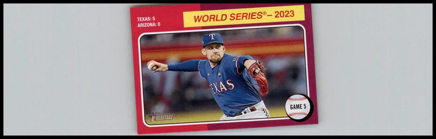 2024 Topps Heritage #465 World Series 2023: Game Texas Rangers - Baseball Card Single