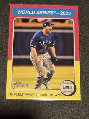 2024 Topps Heritage #466 World Series 2023: Game - Baseball Card Single