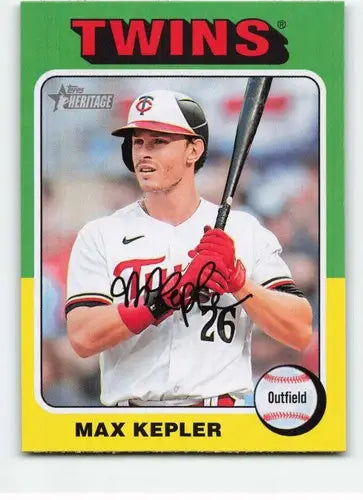 2024 Topps Heritage Max Kepler baseball card with original gloss Twins ID 70215