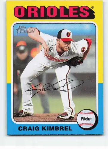 2024 Topps Heritage Craig Kimbrel baseball card with original gloss featuring Orioles