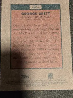 2024 Topps Heritage #75BS-6 George Brett 1975 Baseball Sensations - Baseball Card Single