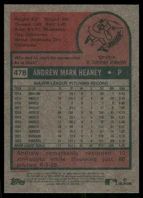 2024 Topps Heritage Andrew Heaney #478 Baseball - Baseball Card Single