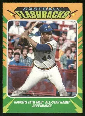 2024 Topps Heritage Baseball Flashbacks Hank Aaron #BF-6 Baseball - Baseball Card Single