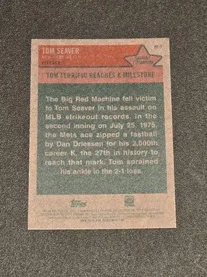 2024 Topps Heritage #BF-7 Tom Seaver Baseball Flashbacks - Baseball Card Single