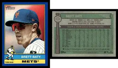 2024 Topps Heritage BRETT BATY #532 Dark Blue Border New York Mets
