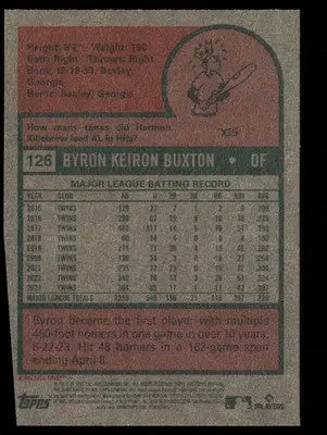 2024 Topps Heritage Byron Buxton #126 Baseball