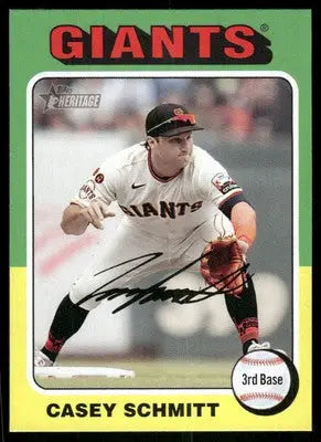 2024 Topps Heritage Casey Schmitt #124 Baseball - Baseball Card Single