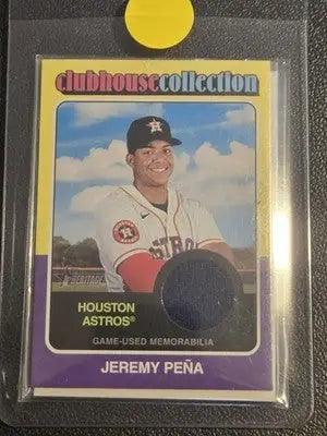2024 Topps Heritage #CCR-RJPE Jeremy Peña Clubhouse Collection Relics - Baseball Card Single