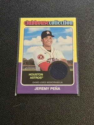 2024 Topps Heritage #CCR-RJPE Jeremy Peña Clubhouse Collection Relics - Baseball Card Single