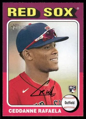 2024 Topps Heritage Ceddanne Rafaela #420 RC Baseball - Baseball Card Single
