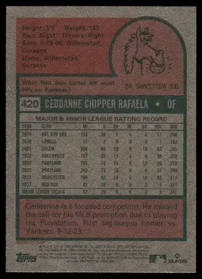 2024 Topps Heritage Ceddanne Rafaela #420 RC Baseball - Baseball Card Single