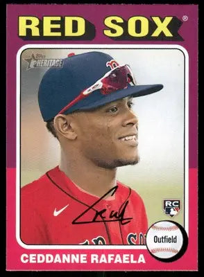 2024 Topps Heritage Ceddanne Rafaela #420 RC Baseball - Baseball Card Single