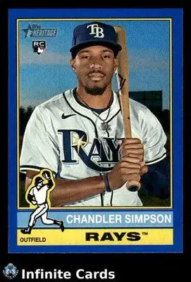 2024 Topps Heritage CHANDLER SIMPSON #519 Dark Blue Border Tampa Bay Rays RC