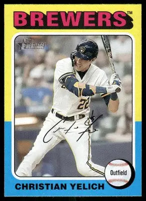 2024 Topps Heritage Christian Yelich #369 Baseball - Baseball Card Single