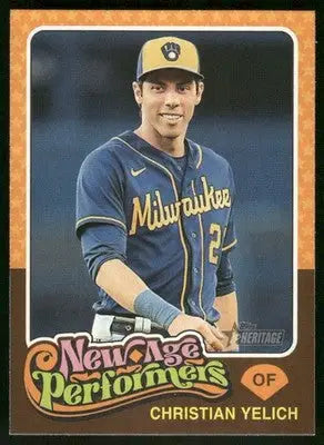 2024 Topps Heritage Christian Yelich #NAP-17 Baseball - Baseball Card Single