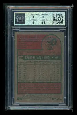 2024 Topps Heritage Chrome Brandon Nimmo #110 602/999 Baseball Arena Club 10 - Baseball Card Single