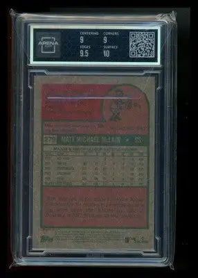 2024 Topps Heritage Chrome Matt McLain #279 Purple Refractor Arena Club 9.5 - Baseball Card Single