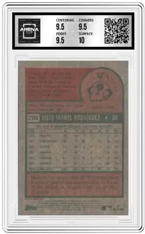 2024 Topps Heritage Chrome Purple Refractor Julio Rodriguez #286 Arena Club 10 - Baseball Card Single