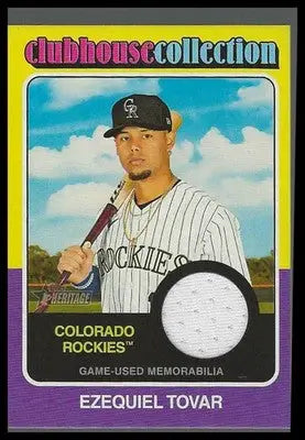 2024 Topps Heritage Clubhouse Collection Relics #CCR-ET Ezequiel Tovar - Baseball Card Single
