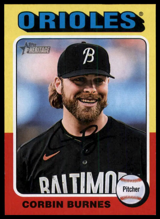 2024 Topps Heritage Corbin Burnes 504 Baltimore Orioles NM - Baseball Card Single