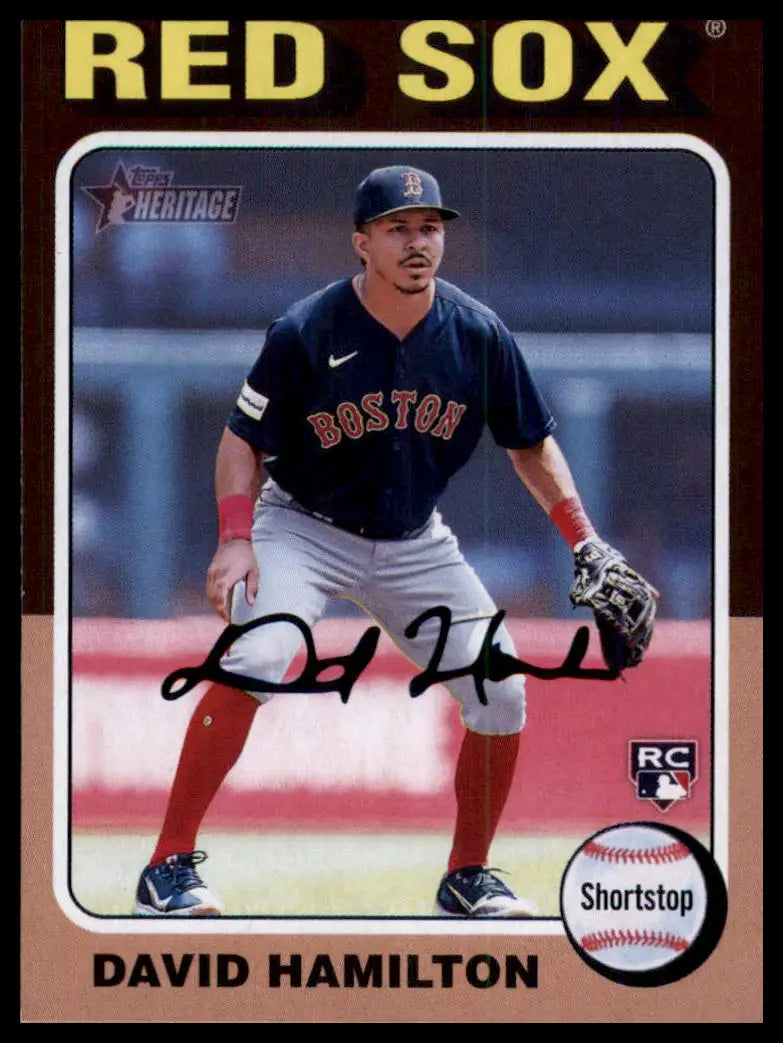 2024 Topps Heritage David Hamilton RC 406 Boston Red Sox NM - Baseball Card Single