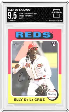 2024 Topps Heritage Elly De La Cruz #473 Image Variation RC Arena Club 9.5 - Baseball Card Single