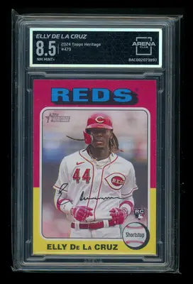 2024 Topps Heritage Elly De La Cruz #473 RC Baseball Arena Club 8.5 - Baseball Card Single