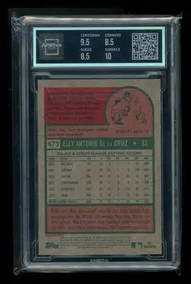 2024 Topps Heritage Elly De La Cruz #473 RC Baseball Arena Club 9 - Baseball Card Single