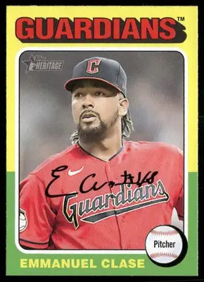 2024 Topps Heritage Emmanuel Clase #129 Baseball - Baseball Card Single