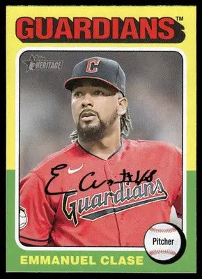 2024 Topps Heritage Emmanuel Clase #129 Baseball - Baseball Card Single