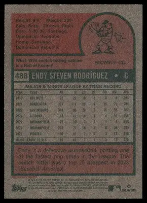 2024 Topps Heritage Endy Rodríguez #488 RC Baseball - Baseball Card Single